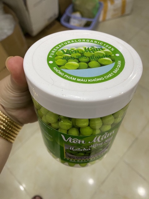 HỦ 500gr VIÊN MẦM ĐẬU NÀNH HỒNG SÂM MATCHA TĂNG VÒNG 1 , ĐẸP DA , TĂNG SINH LÝ NỮ