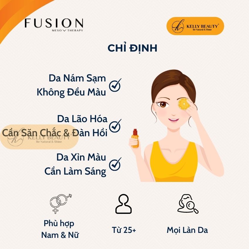 Serum Vitamin C 5.0 FUSION 30ml - Làm Sáng Da, Chống Lão Hóa; Tăng Sinh Collagen, Ức Chế Melanin, Giảm Nám |Kelly Beauty