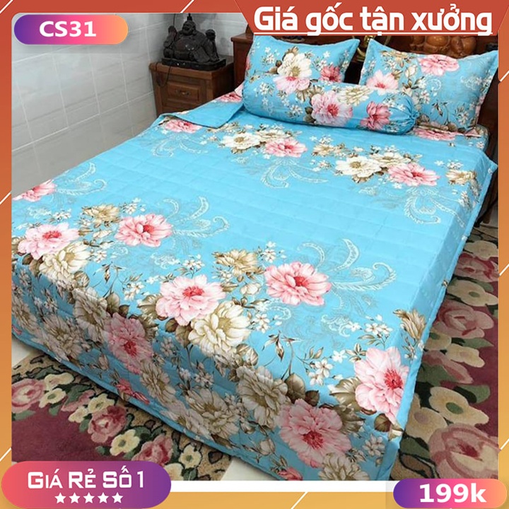 Bộ Chăn Ga Trần Bông 5 Món Kích thước 2mx2m2 Với Nhiều mẫu mã