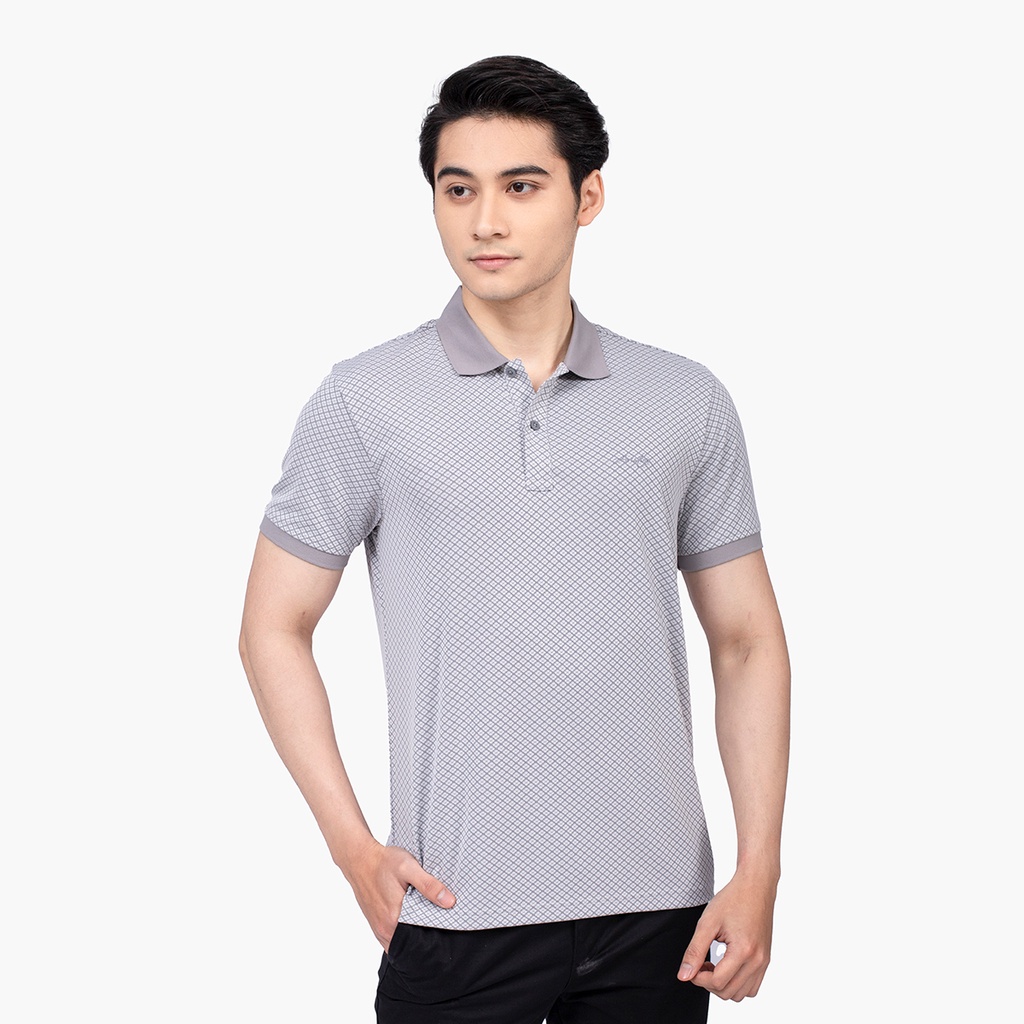 Áo polo nam ngắn tay ARISTINO phom Regular fit, thiết kế khỏe khoắn, họa tiết dệt ô tinh tế, nhã nhặn - APS021S2