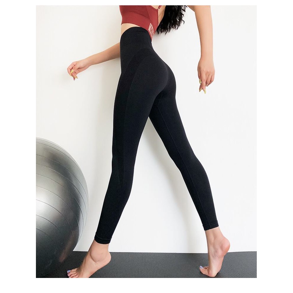 Quần Dài Legging Tập Gym Yoga ❤️FREESHIP❤️ Thun Dệt Siêu Co Giãn Cạp Cao Gen Bụng Giá Rẻ GYMSTORE 905