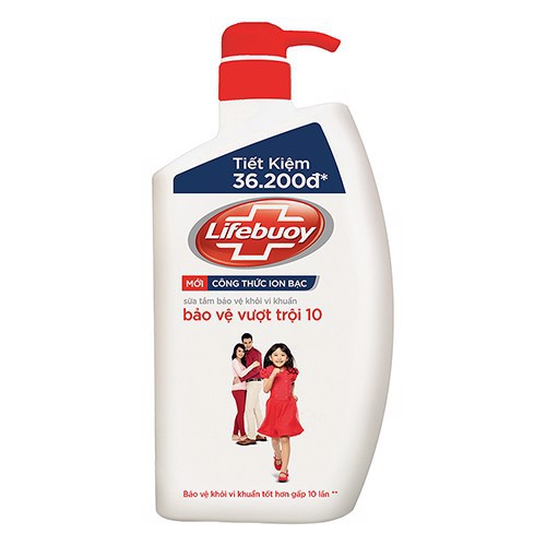 Sữa tắm Lifebuoy bảo vệ vượt trội chai 850g