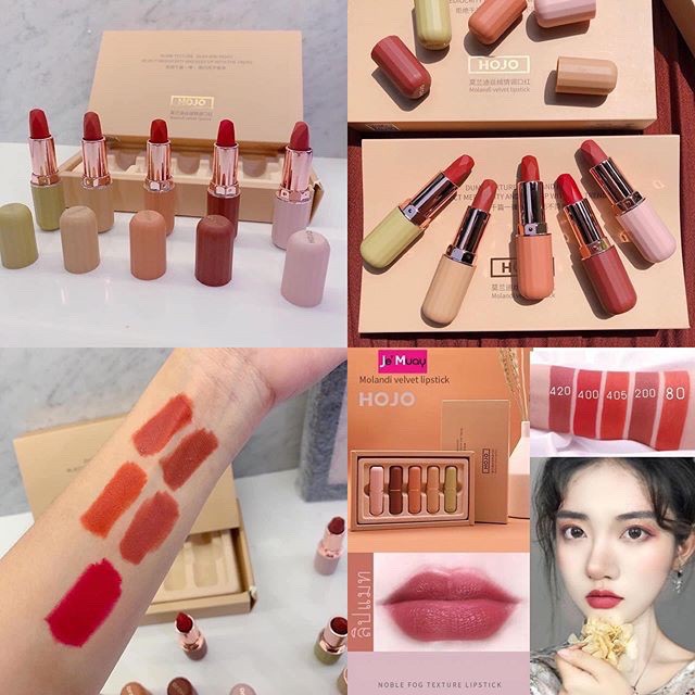 [Tách set] Lẻ 01 thỏi son sáp HOJO Molandi Velvet Lipstick nội địa Trung