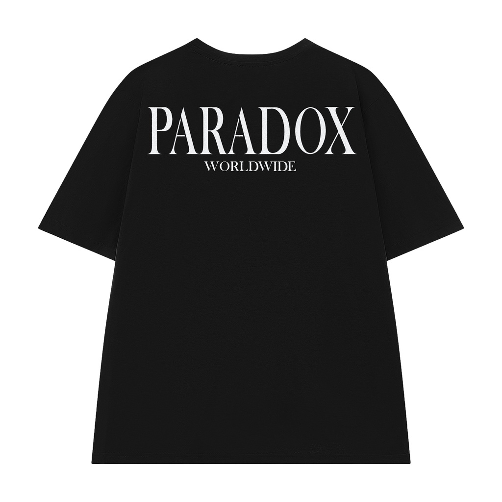 [Mã MABRS946 giảm 10% đơn 99k] Áo thun form rộng Paradox tay lỡ - Unisex - In hình - TROOP - Đen, Trắng