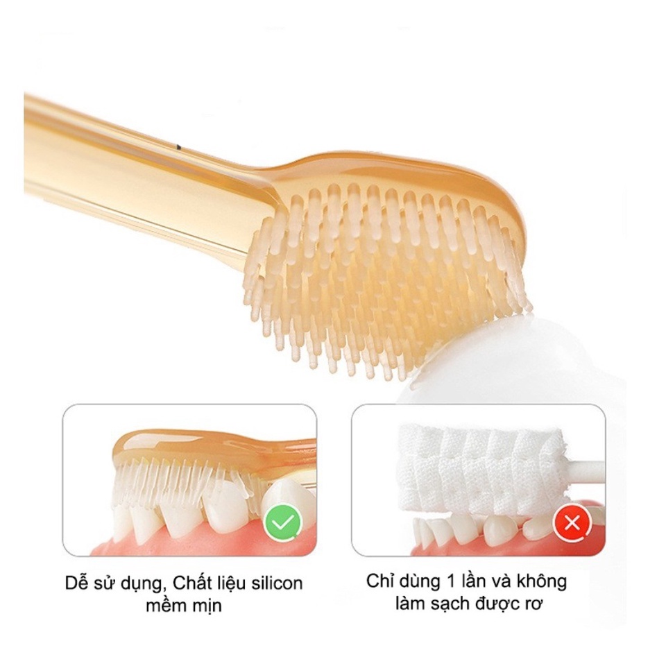 Sét rơ lưỡi, bàn chải silicon cho bé từ 0 - 18 tháng an toàn tuyệt đối có hộp đựng⚡️𝐌𝐈𝐄̂̃𝐍 𝐏𝐇𝐈́ 𝐒𝐇𝐈𝐏⚡️