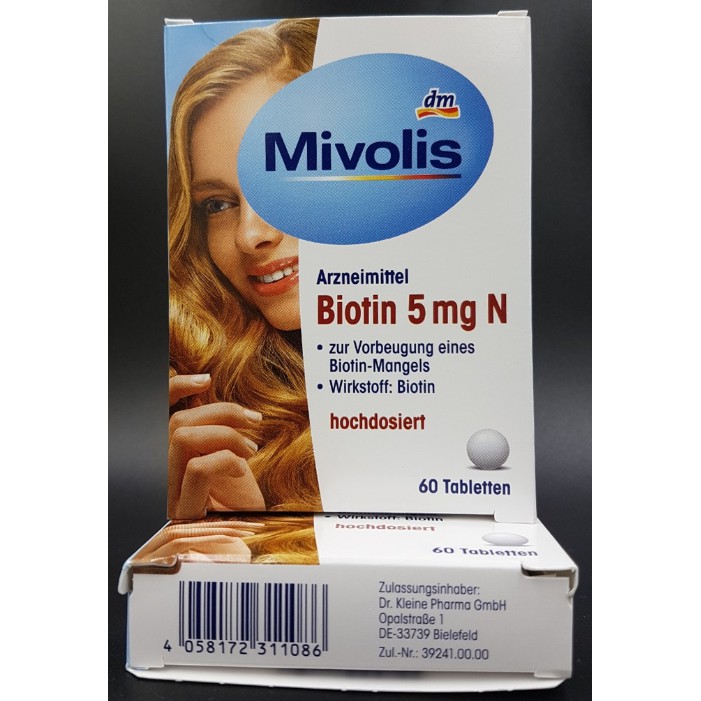 Biotin Mivolis hộp 60 viên của Đức