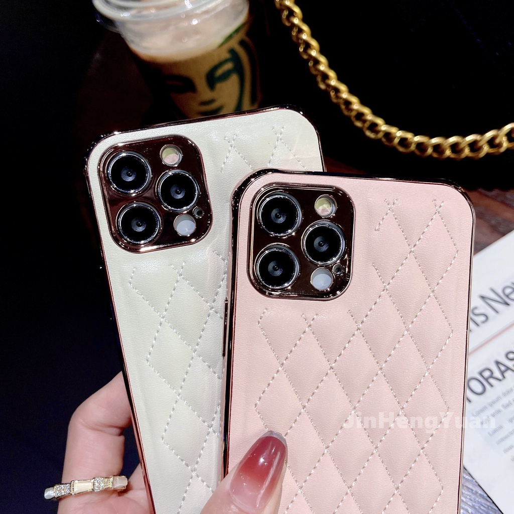Ốp Điện Thoại Da Cao Cấp Mạ Điện Cho Iphone 13 12 11 Pro Max 7 8 PLUS X XSMAX XR
