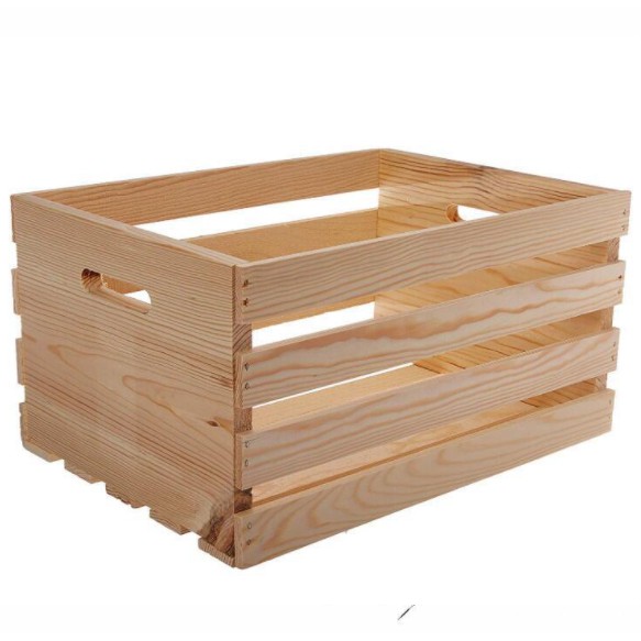 Hộp lưu trữ gấp gọn trang trí, lưu trữ đồ dùng decor - Két gỗ pallet/Thùng gỗ pallet đa năng