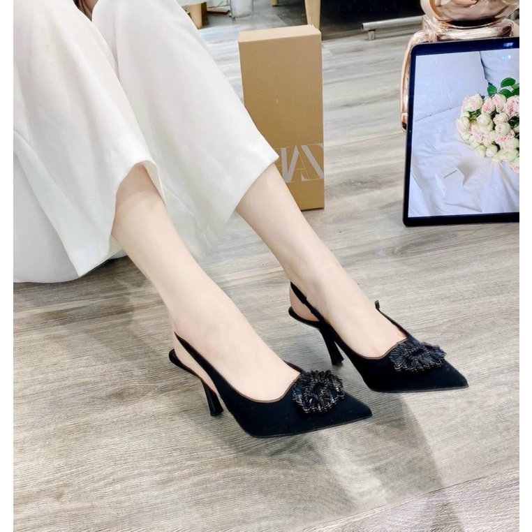 Giày Cao Gót Nữ Đính Đá Phong Cách Thời Trang Zr7151-3# ( Fom rộng lùi 1 size )