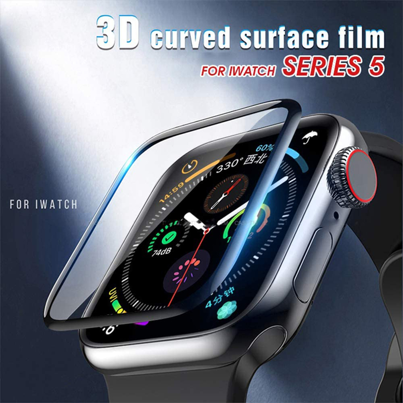 Bảo Vệ Màn Hình Đồng Hồ 3D Screen Protector For Apple Watch 4 5 6 SE T500 W26 40MM 44MM Soft Ceramics Clear Full Cover Protective Film For iWatch 3 2 1 T500+ W26+ 38MM 42MM Not Tempered Glass