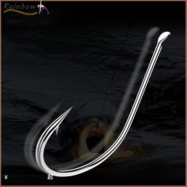 [COD] 50 Chiếc Móc Thép carbon Cao 1#-10# Lưỡi Câu Cá Cán Dài Chất Lượng Cao