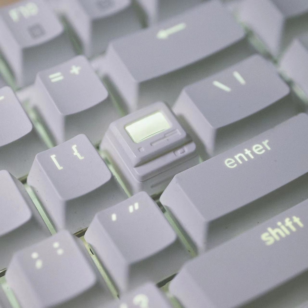 Retro K04 Keycap 3 trong 1 Chất liệu ABS truyền sáng cổ điển Bàn phím cơ dễ thương Keycap K-04