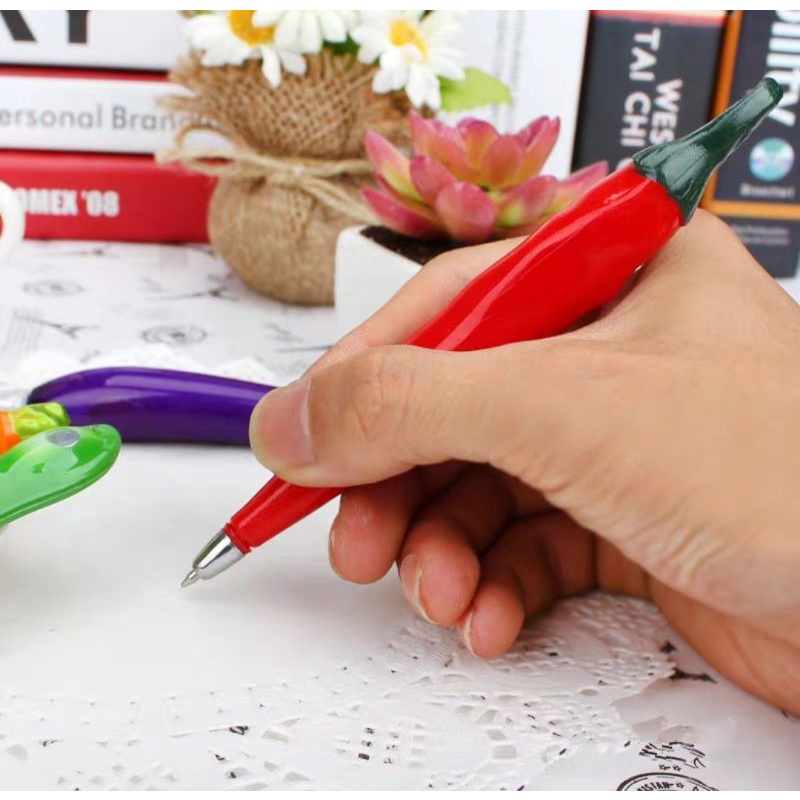 Bút bi hình trái cây, rau củ có nam châm hít tủ lạnh, chơi đồ hàng