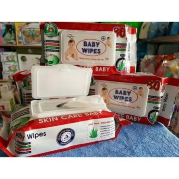 Khăn giấy ướt Baby wipes 80GR - Khăn ướt em bé an toàn
