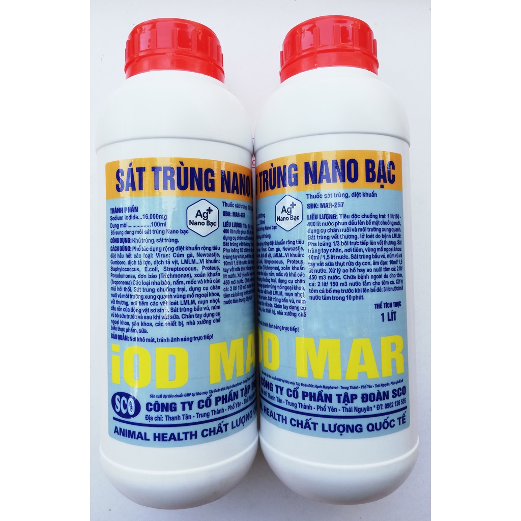 1 lít IOD MAR 16 % SÁT TRÙNG NANO BẠC, DUNG DỊCH SÁT TRÙNG DIỆT KHUẨN