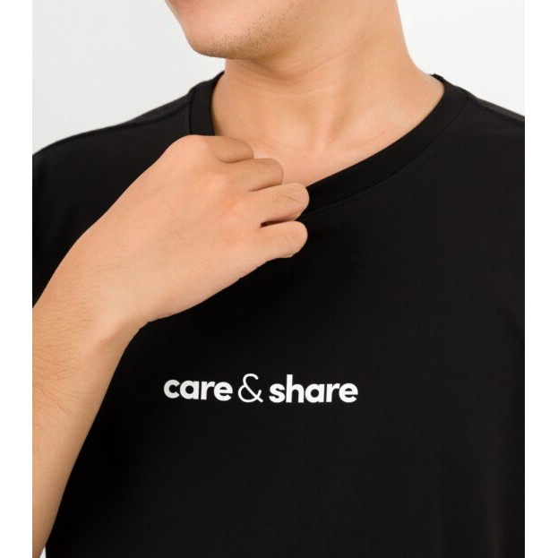 Áo thun nam in Care&Share  Cotton Compact Premium (chính giữa) thương hiệu Coolmate | BigBuy360 - bigbuy360.vn