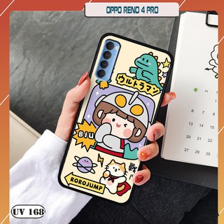 Ốp lưng nhám Oppo Reno 4 pro - in hình
