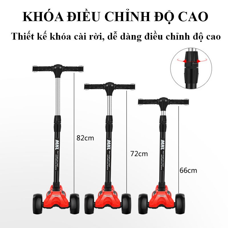 Xe trượt Scooter cao cấp xuất Mỹ bánh to phát sáng hiệu  MKL - Xe trượt