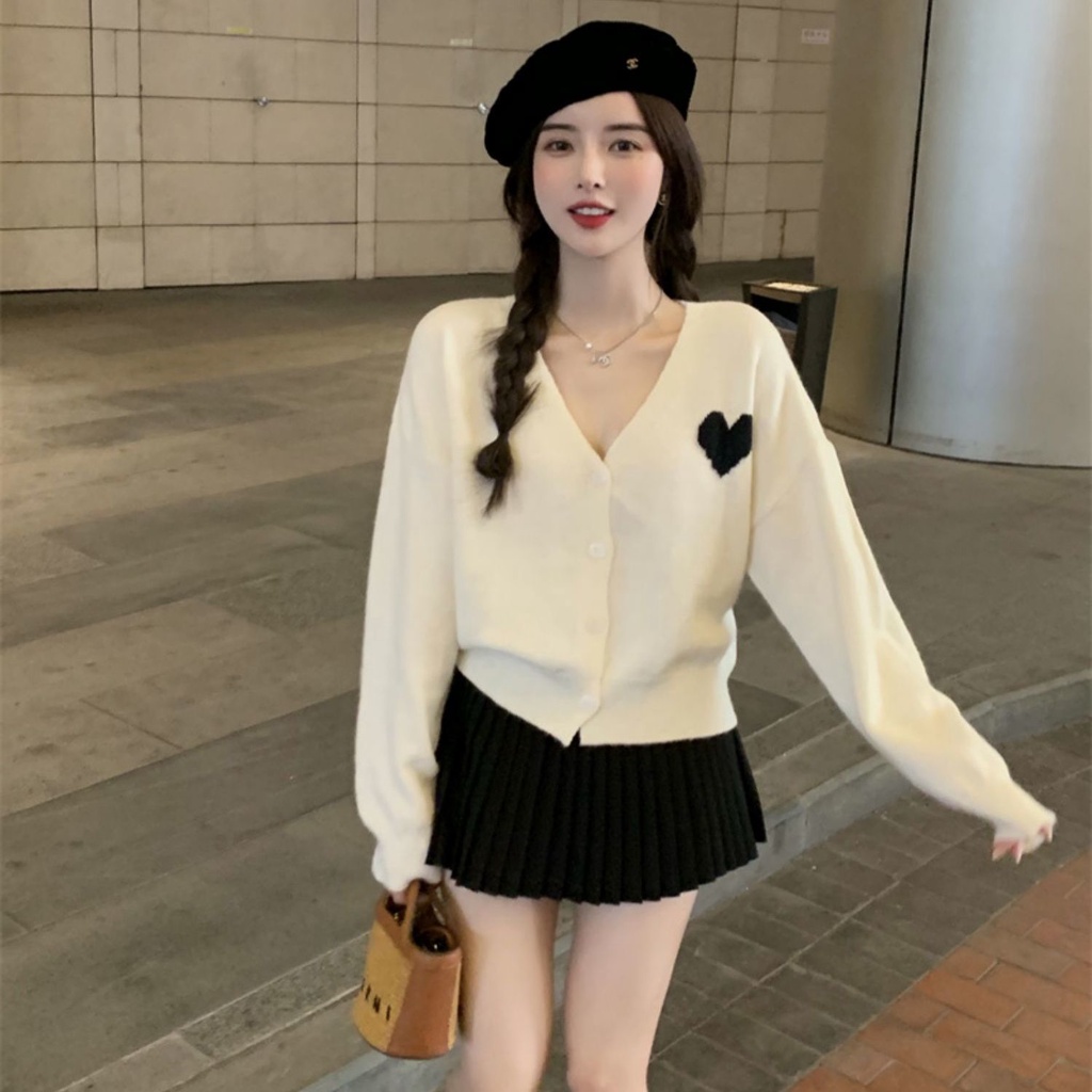 Áo Khoác cardigan Dệt Kim Tay Dài Cổ Chữ v JL-TX-553