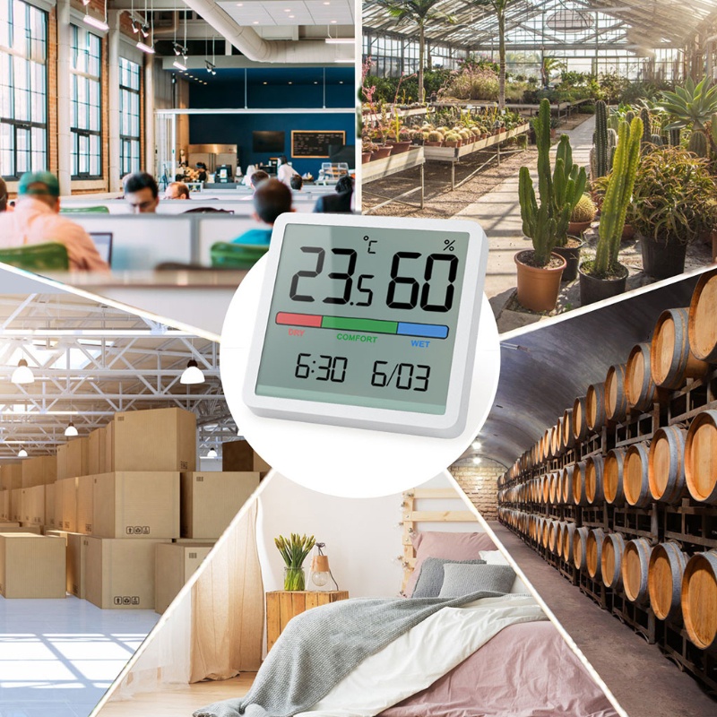 Đồng Hồ Kỹ Thuật Số Để Bàn Đo Nhiệt Độ &amp; Độ Ẩm Không Khí