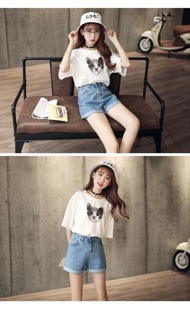 Short jean gấp gấu