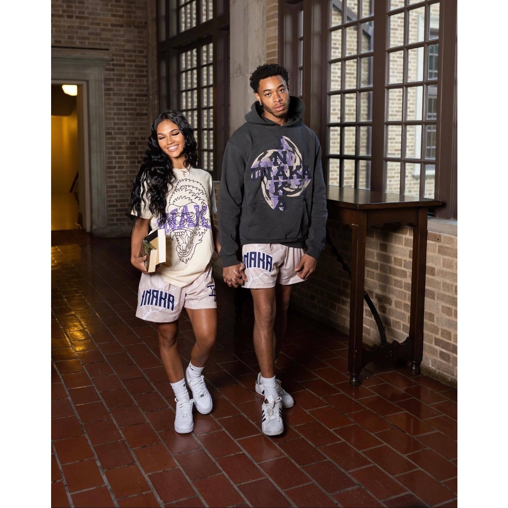 Quần Short Thể Thao Phối Lưới Khô Thoáng Nhanh Phong Cách Đường Phố Mỹ Mới