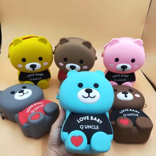 Combo 10 túi đeo chéo silicon gấu (sỉ 80k)