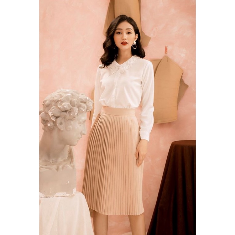 [Mã WA24SEA giảm 15% đơn 99K] Chân váy dập ly GUMAC CV22029 | BigBuy360 - bigbuy360.vn