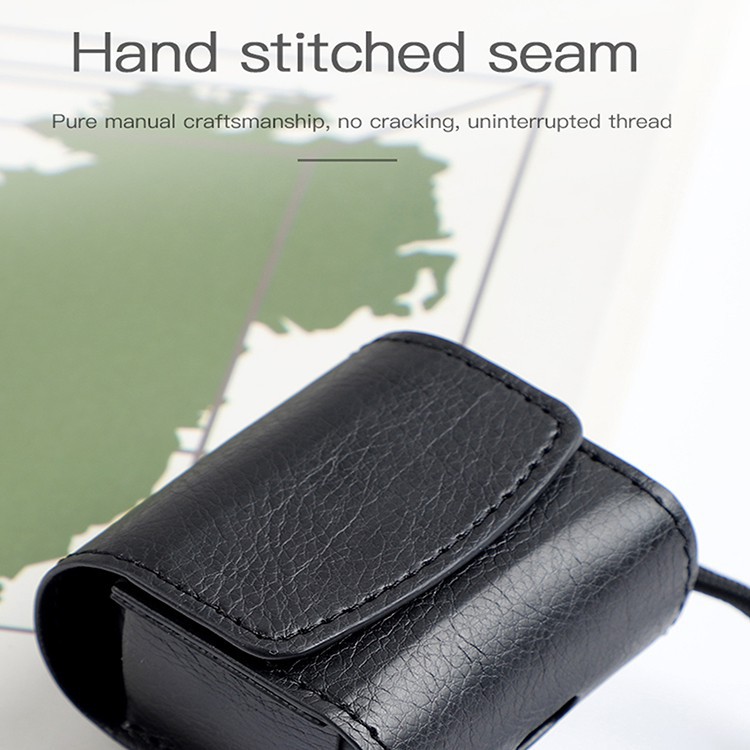 Vỏ da bảo vệ hộp sạc tai nghe không dây dạng túi đơn giản cho Samsung Galaxy Buds Live / Buds Pro