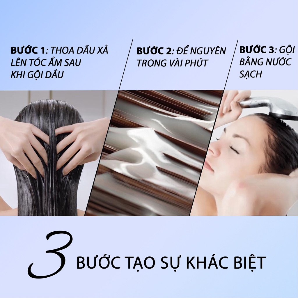 Combo Dầu Gội, Dầu Xả Nước Hoa Muối Biển Kiềm Dầu, Giảm Bết Tóc Hiệu Quả Flowery 500ml, VANCY