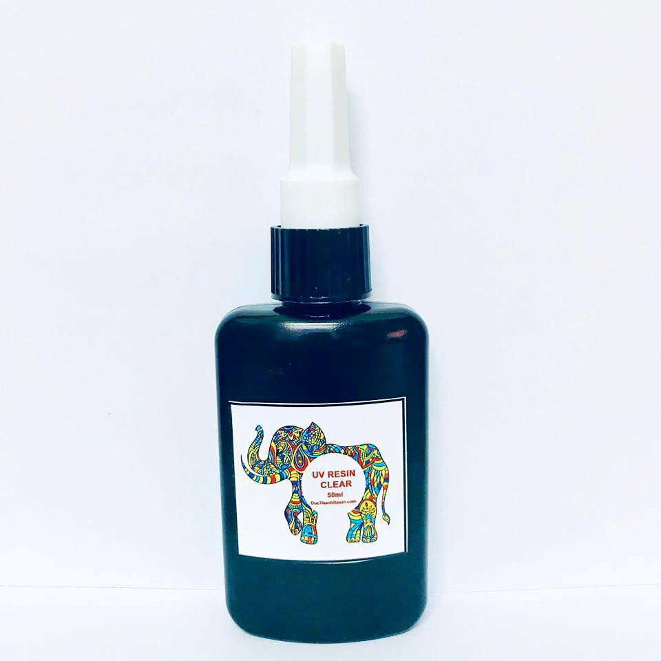 Keo đổ trong suốt Resin UV dùng đèn UV sấy hay phơi nắng 50mllehienshop