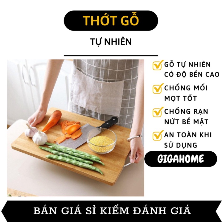 Thớt gỗ  GIÁ VỐN  Thớt gỗ hình chữ nhật dài 32x22cm, cực kỳ chắc chắn, chịu lực tốt 9124