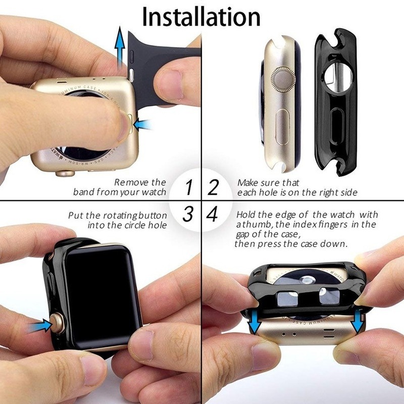 Vỏ TPU FairyCasing mềm siêu mỏng cho đồng hồ Apple Se 6 5 4 3 2 1 kích thước 38mm 42mm 40mm 44mm