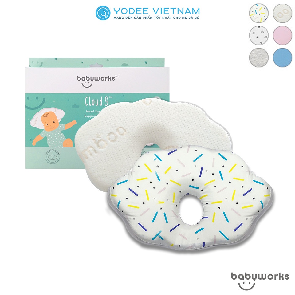 Combo 2 gối chống bẹt đầu Babyworks