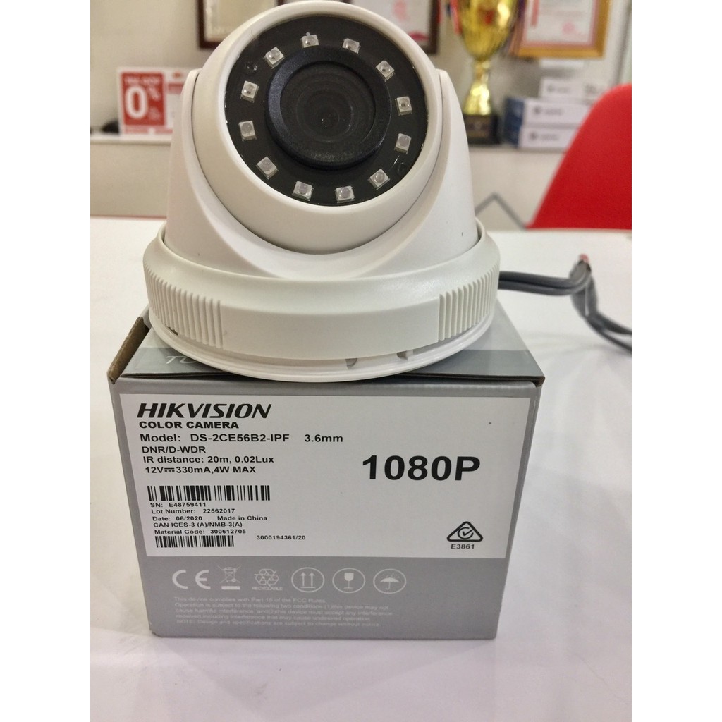 Mắt Camera trong nhà Hikvision DS-2CE56B2-IPF 2MP Thế hệ mới Super light