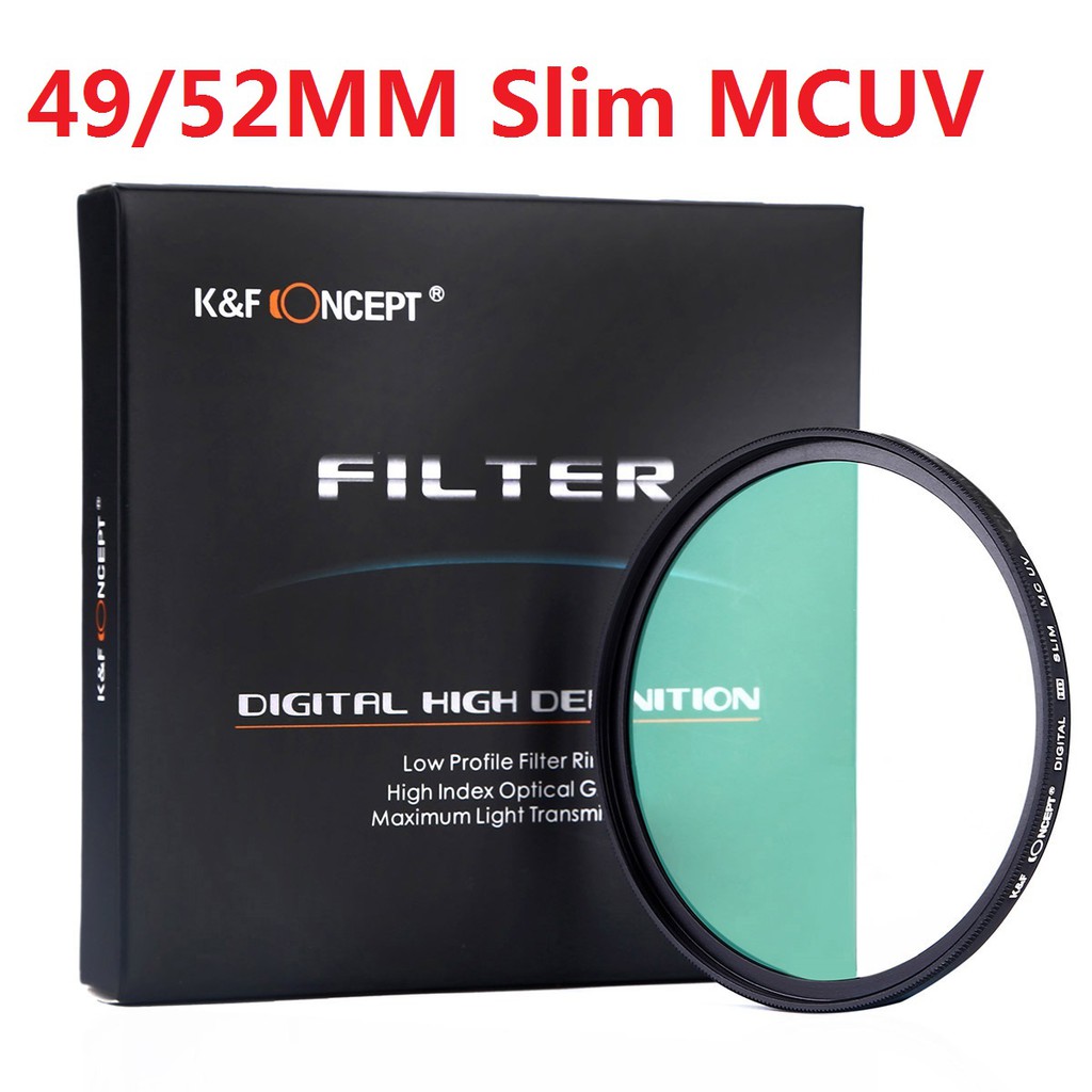 K&amp;F CONCEPT SLIM MCUV 49 52mm Ống kính máy ảnh Bộ lọc kính nhập khẩu Đức