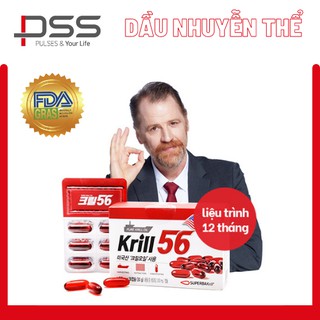 (Date T10/2022) Dầu nhuyễn thể KRILL 56 cao cấp tăng cường sức khỏe liệu trình 12 tháng/ 12 hộp