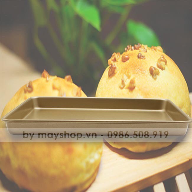 Khay nướng bánh chống dính chữ nhật cao cấp/ đủ màu sắc, kích thước