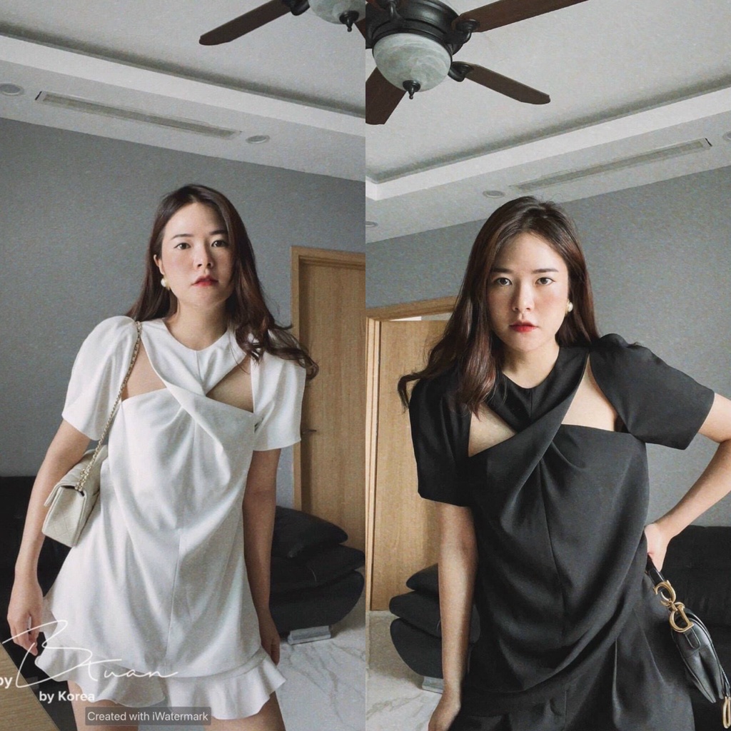 Áo xinh lạ mắt 2màu basic 𝐊𝐄̀𝐌 𝐀̉𝐍𝐇 𝐓𝐇𝐀̣̂𝐓  𝐁𝐀𝐎 𝐊𝐈𝐄̂̉𝐌 ❌