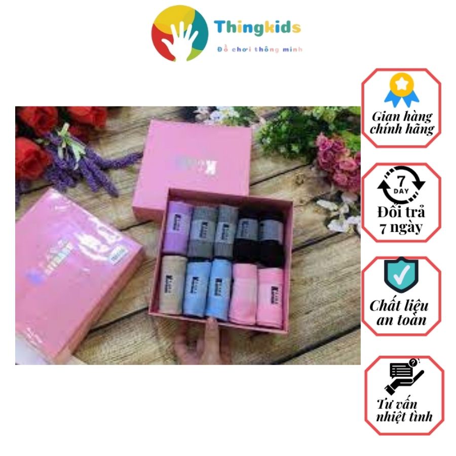 Hộp 10 đôi tất chống hôi chân cho nam và nữ- Êm chân - Kháng khuẩn - Khử mù- Thingkids