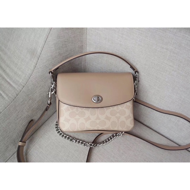 🛑 TÚI COACH DA TRƠN PHỐI CANVAS 89089