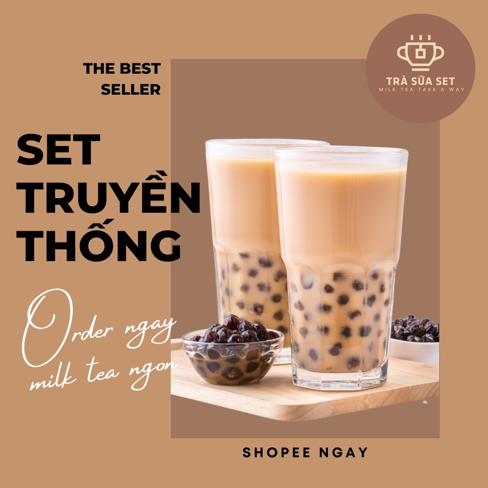 Set TRÀ SỮA PHÚC LONG, TRUYỀN THỐNG, THÁI XANH, THÁI ĐỎ TRÂN CHÂU ( 25-30ly) - Set THƯỢNG HẠNG (4-5lít) tự nấu chuẩn vị