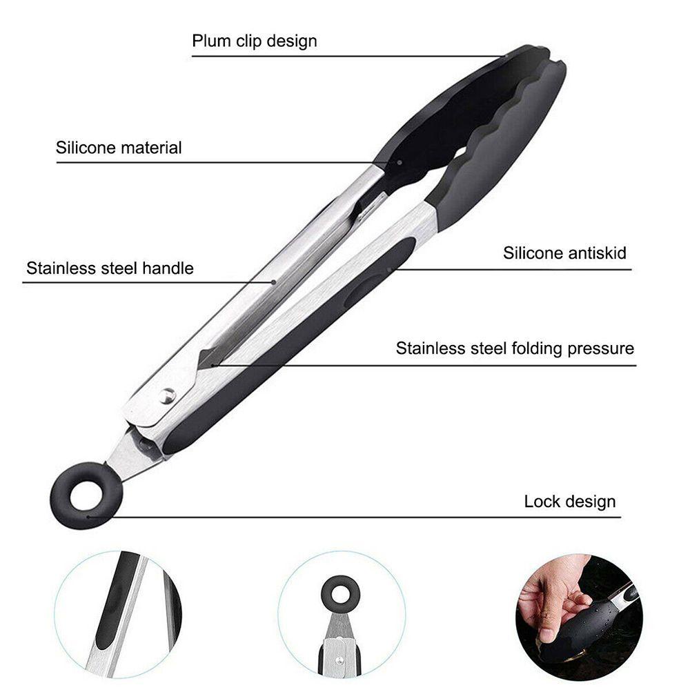 Kẹp Gắp Đồ Nướng Bbq Bằng Thép Không Gỉ 27 / 36cm Mới