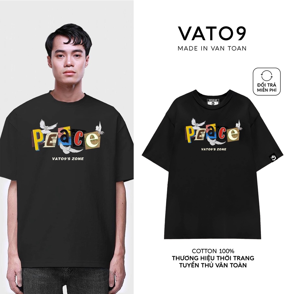 Áo thun nam nữ, áo phông Văn Toàn VATO9'S ZONE Peace Tee