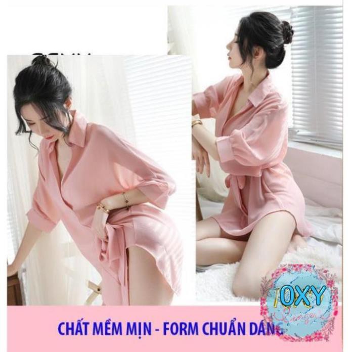 [ MONG MANH DỄ VỠ ] áo sơ mi ngủ nữ cao cấp - váy ngủ đẹp dài quyến rũ B1030