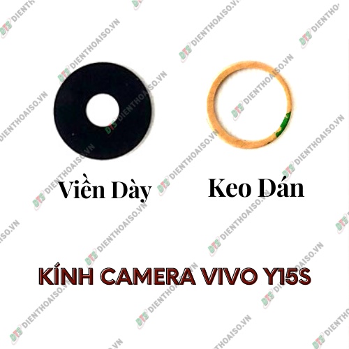 Kính camera vivo y15s kèm keo dán