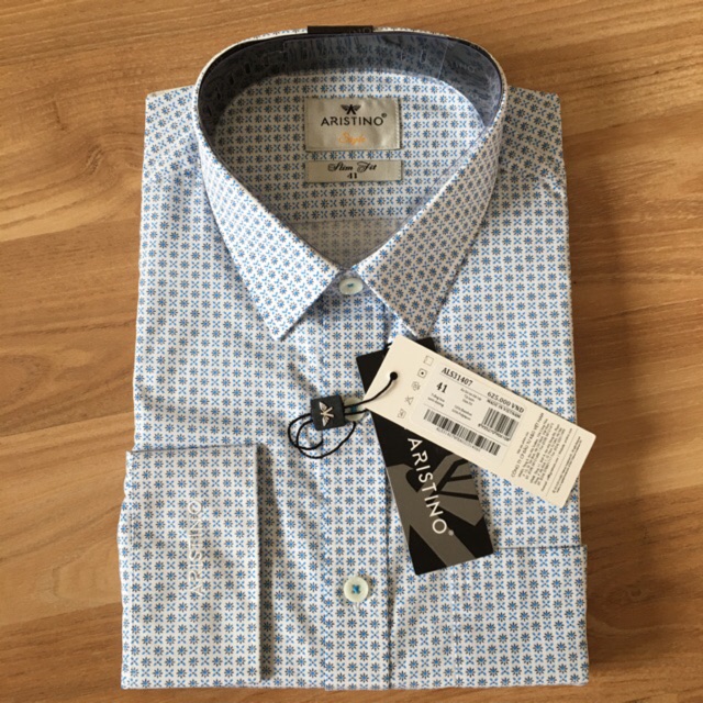 Áo Sơ Mi Nam Aristino ALS31407-Slim-  Từ Sợi Tre Kháng Khuẩn Còn 43