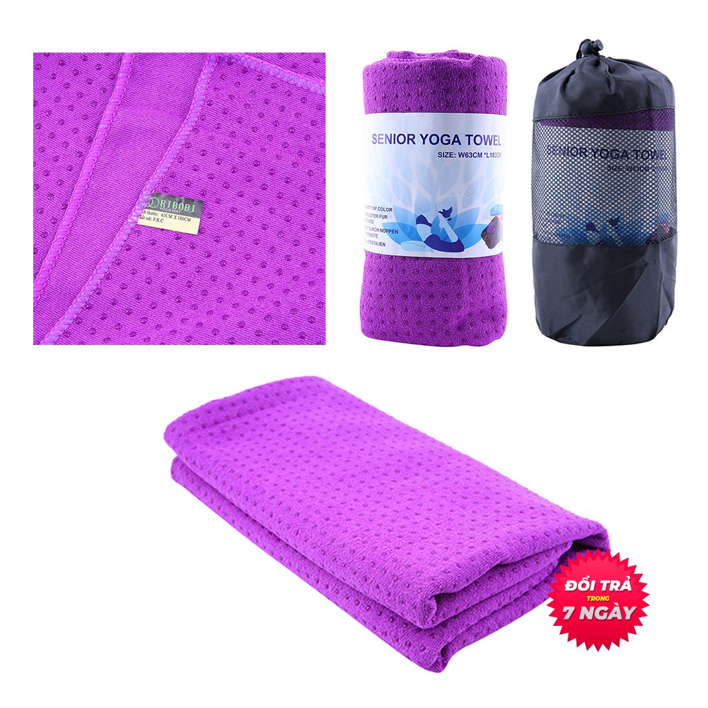 Khăn Trải Thảm Yoga KTT02 Senior Chất Liệu Hạt Cao Su Non Dày Chống Trượt Thấm Mồ Hôi Cao Cấp [Tặng Túi Đựng Khăn] | BigBuy360 - bigbuy360.vn