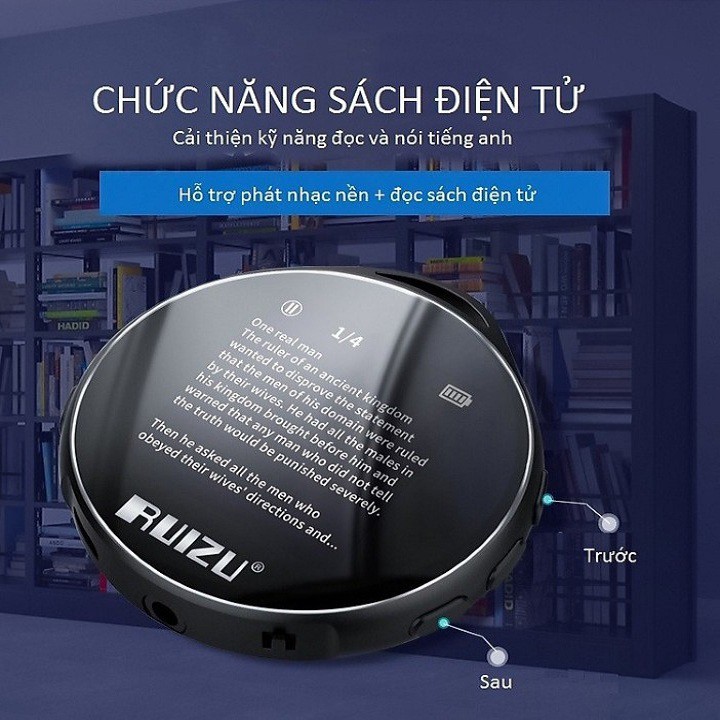 [BẢO HÀNH 1 ĐỔI 1] MÁY NGHE NHẠC XEM PHIM KHÔNG DÂY BLUETOOTH RUIZU M10 BỘ NHỚ TRONG 8GB