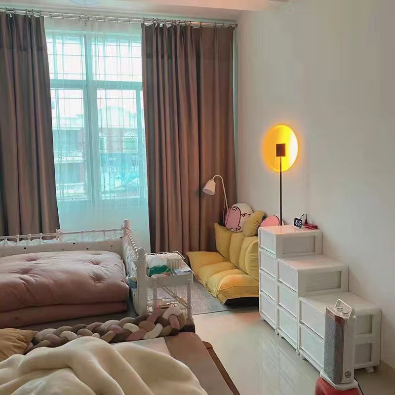 Tủ nhựa để đồ to nhiều ngăn có bánh xe kiểu dáng đơn giản hiện đại